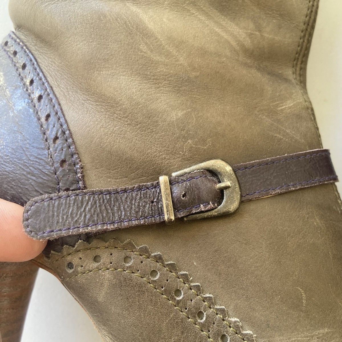 Diesel Style Lab Archive Leather Knee High Boots Cap Toe Spain Y2K