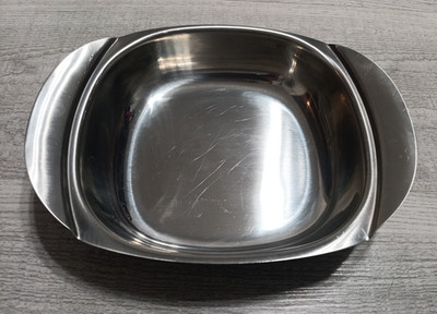 Fraser's Cultura 18/8 Stainless Steel Sweden Handled Bowl Dish 1365 7''x6'' Unique