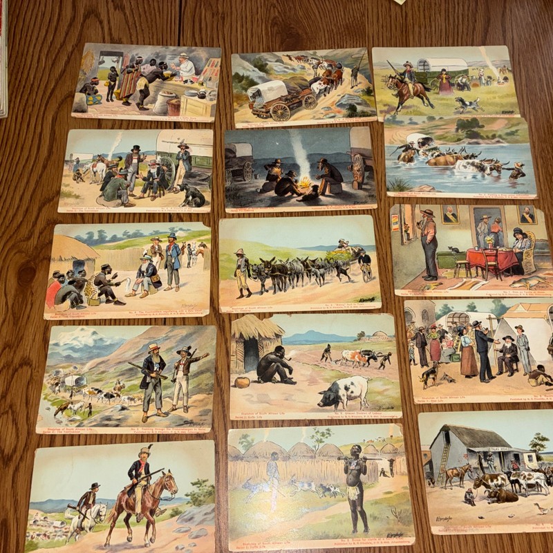 Antique 61 1905-1908 Sketches of South African Life & An Signed Egersdorfer PC’s