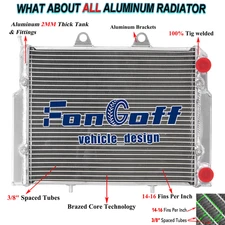 2Core Aluminum Radiator Fit 2007-2017 09 Polaris RZR 570 RZR800 RZR800S 1240444