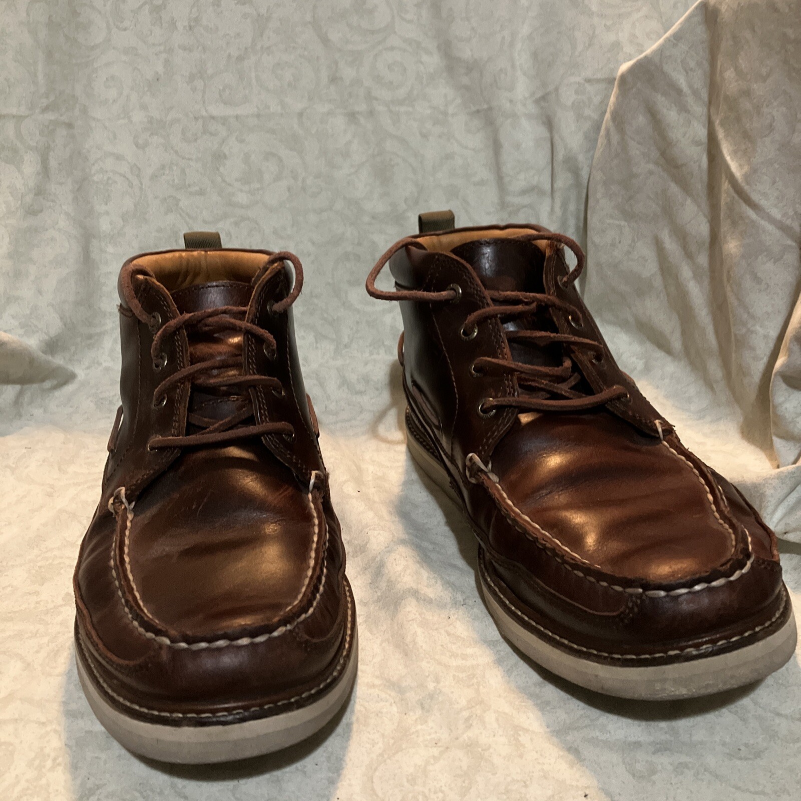 Sperry Men Gold Cup Eye Moc Toe Brown StS13614 Size 12 Vibram