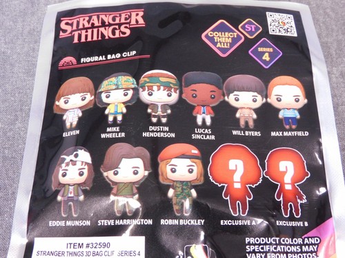 Stranger Things NEW * Steve Clip * Blind Bag Series 4 Key Chain Monogram - 第 7/7 張圖片