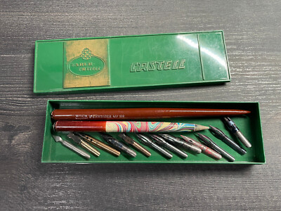 Alter Füller A.W. FABER 40/110 mit Box und Federn Tuschefedern
