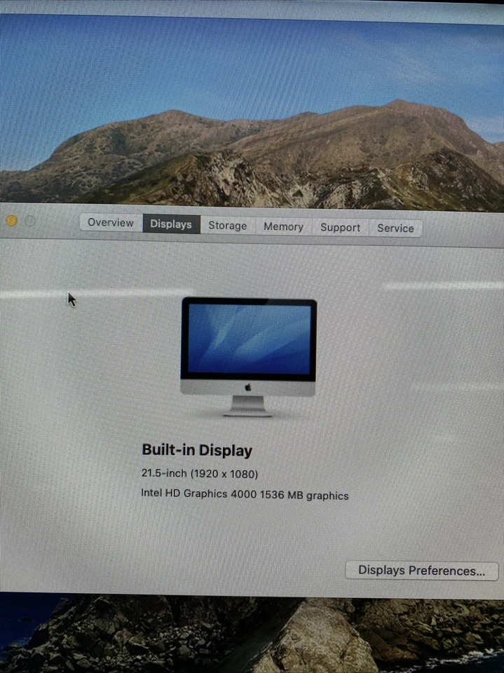 Apple A1418 iMac 21.5" 2012 3.3GHz i3 8GB RAM 500GB HDD macOS 10.15 - Image 3 of 4