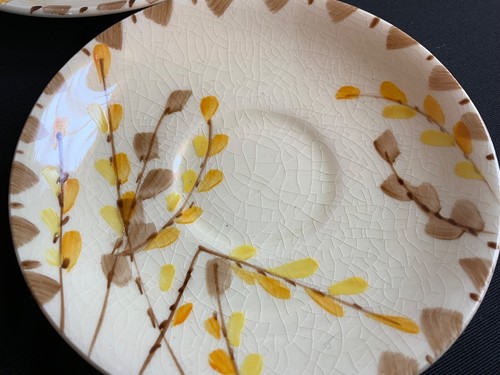 Set caffè tè vintage MYOTT SON & CO parte dipinto a mano GG13565 giallo e foglie - Foto 13 di 24