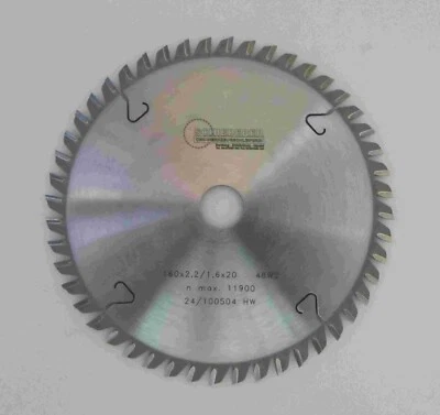 CNC-SCHIEDERER HM Kreissägeblatt Ø160x20x2,2 Z48WZ für z.B. Festool TS 55 / ATF 55E