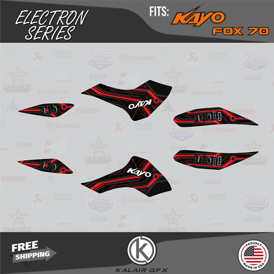 Graphics Kit for Kayo Sports Fox-70 AY-70 Storm-70 All Years Electron - RED
