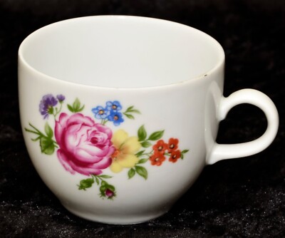 mehr vorhanden Kaffeetasse Porzellan  Kahla Blumen Blumenbouquet Blumenbukett