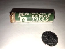 Ramon’s Brownie Pills (Glass Vial) Colored Paper Label & Contents