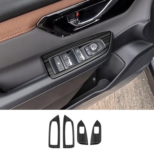 5x Black Titanium Window Lift Gear Shift Panel Trim For Subaru Forester 2025+ - Picture 2 of 7