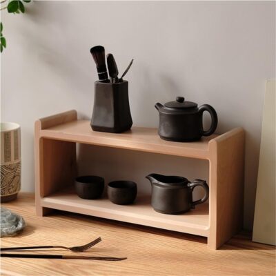 Solid Wood Coffee Cup Display Shelf, Multi-Layer Mug Holder,Desktop Storage Rack