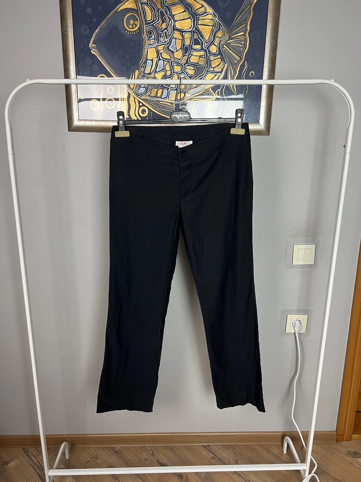 Versace Jeans Couture vintage abito donna dritto seta pantaloni dritti taglia 30 44