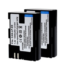 2X Battery LP-E6 LP-E6N for Canon EOS 60D 70D 80D 5D MK II Mark IV 5DS R LC-E6