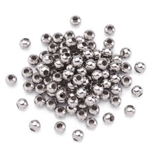 200pcs 304 Stainless Steel Metal Beads Round Smooth Loose Spacers Beading 4 6mm