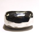 925 Sterling Silver White Hammered Hollow Dome Ring 7.7g Size 7 — photo 1