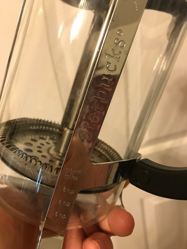 Starbucks Coffee Press Mastercraft Black And Silver, Glass And Metal - Picture 2 of 4