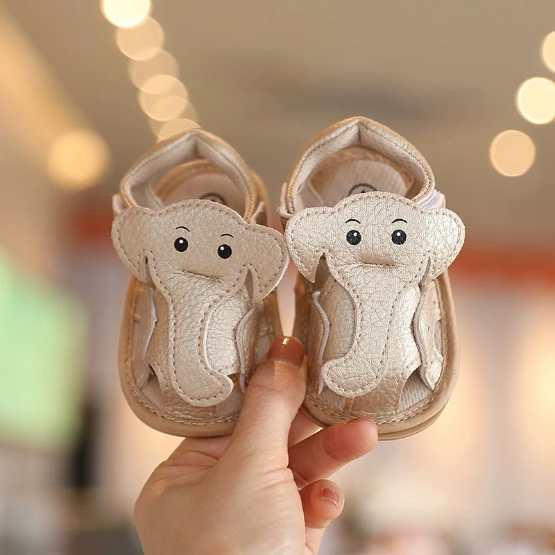 Bebé Niña Niño Sandalias Verano Aire Libre Informales Zapatos de Playa con Elefantes Foto 3 de 4