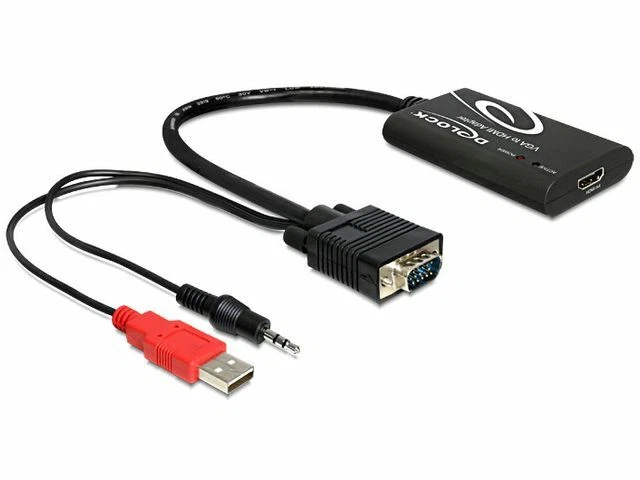 Computer-Monitor -\/AV-Kabel & Stecker mit HDMI Standard-Buchse und VGA\/SVGA D-Sub