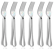 Forks, Dinner Forks, Set of 6 Top Food Grade Stainless Steel Table Forks 8 Inche