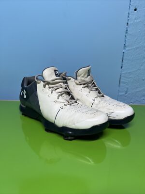 Under Armour UA Spieth 2 Gore-Tex Golf Shoes Sz 6Y White Blue