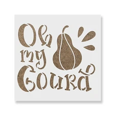 Oh My Gourd Stencil - Durable & Reusable Mylar Stencils