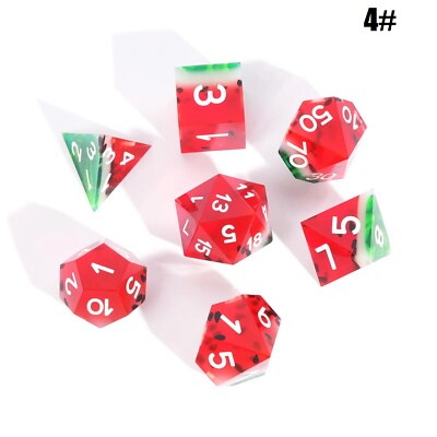  DND Würfel Resin Würfel 6 Sets Dungeons and Dragons Würfel Set 7-seitig polyedrisch D&D