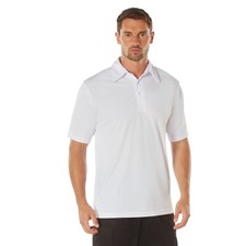 Men's Short Sleeve Tactical Performance White Polo Shirt