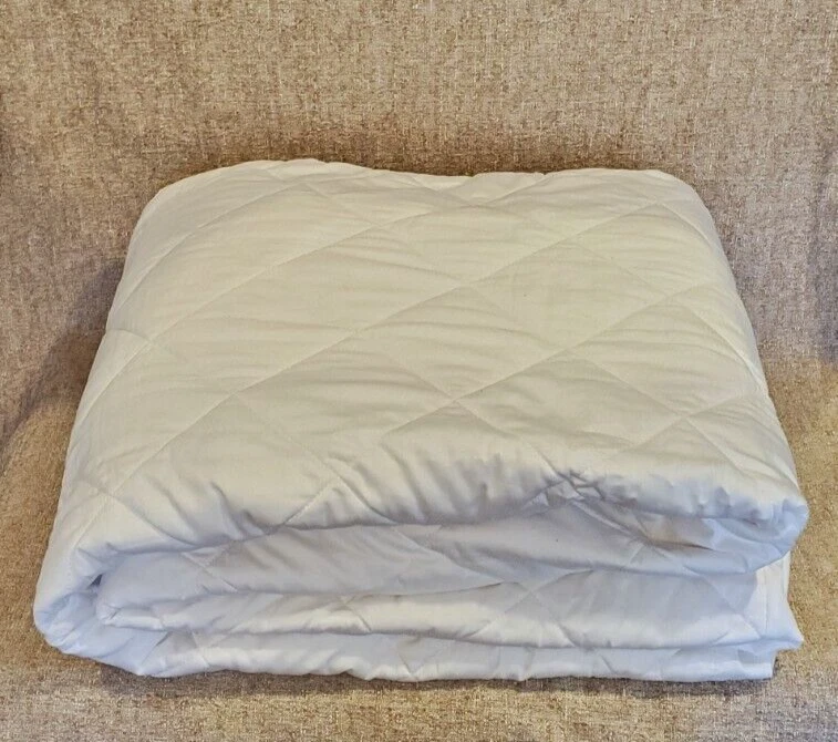 SAATVA Mattress Pad Cover ORGANIC COTTON QUEEN Sz LUXURY Diamond Quilt New $235