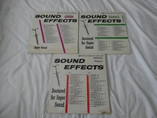 LOT OF 3 VINTAGE SOUND AFFECTS RECORDS MONAURAL AUDIO FIDELITY #'s 1,2,3 DFS EX