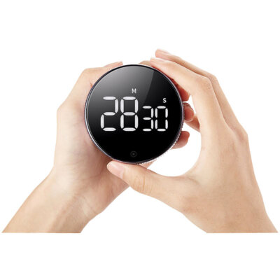 Digitaler Küchen-Timer mit Drehrad, LCD-Display, Magnethalter & Alarm
