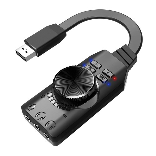USB Sound Card Adapter 7.1 Channel External Audio Adapter - Picture 2 of 6