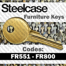 Steelcase FR Office Furniture Replacement Key Cut to Code FR551 - FR800