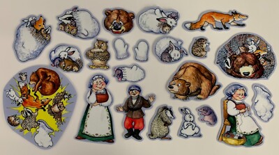 The Mitten Felt Figures For Flannel Board Stories Preschool Story Time Felts NEW