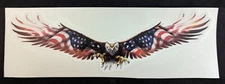 AMERICAN FLAG SORRING EAGAL WINDOW DECAL FREE SHIPPING SEND A MESSAGE