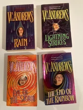 V C ANDREWS complete HUDSON Rain KEYHOLE End of Rainbow LIGHTNING  lot of 4