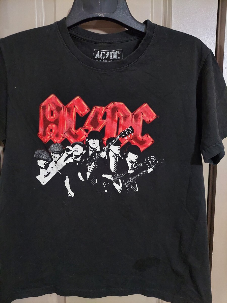 AC DC Rock BAND T Shirt Women's MEDIUM DOUBLE SIDE Awsome