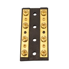 4 Gang Dual Terminal Block Positive and Negative Bus Bar Boat SEACHOICE 13501
