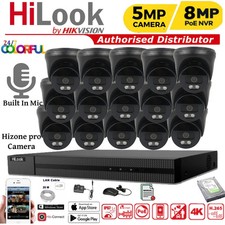 HIKVISION CCTV 8MP 4K NVR 24/7COLORVU IP POE 5MP OUTDOOR AUDIO CAMERA SYSTEM KIT