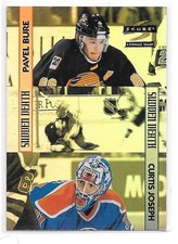 PAVEL BURE CURTIS JOSEPH 1996-97 SCORE SUDDEN DEATH 6 VANCOUVER CANUCKS OILERS