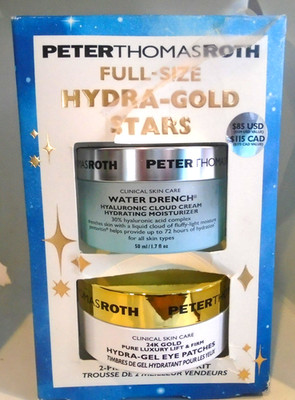 Peter Thomas Roth Full Size Hydra-Gold Stars Eye Patches & Water Drench cream