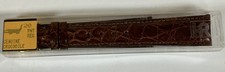Hadley Roma 20mm Genuine Crocodile Brown Watch Band Strap NEW