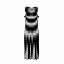 Pact Softspun Tank Midi Dress in Navy Striped Women s XXL Organic Cotton Casual
