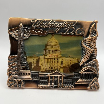 Washington DC Monuments Bronze Tone Frame for 3 1/2'' x 5'' picture. Capital