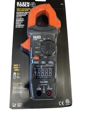 Klein Tools CL390 Auto-Ranging True RMS Digital Clamp Meter CAT III 600V 400A