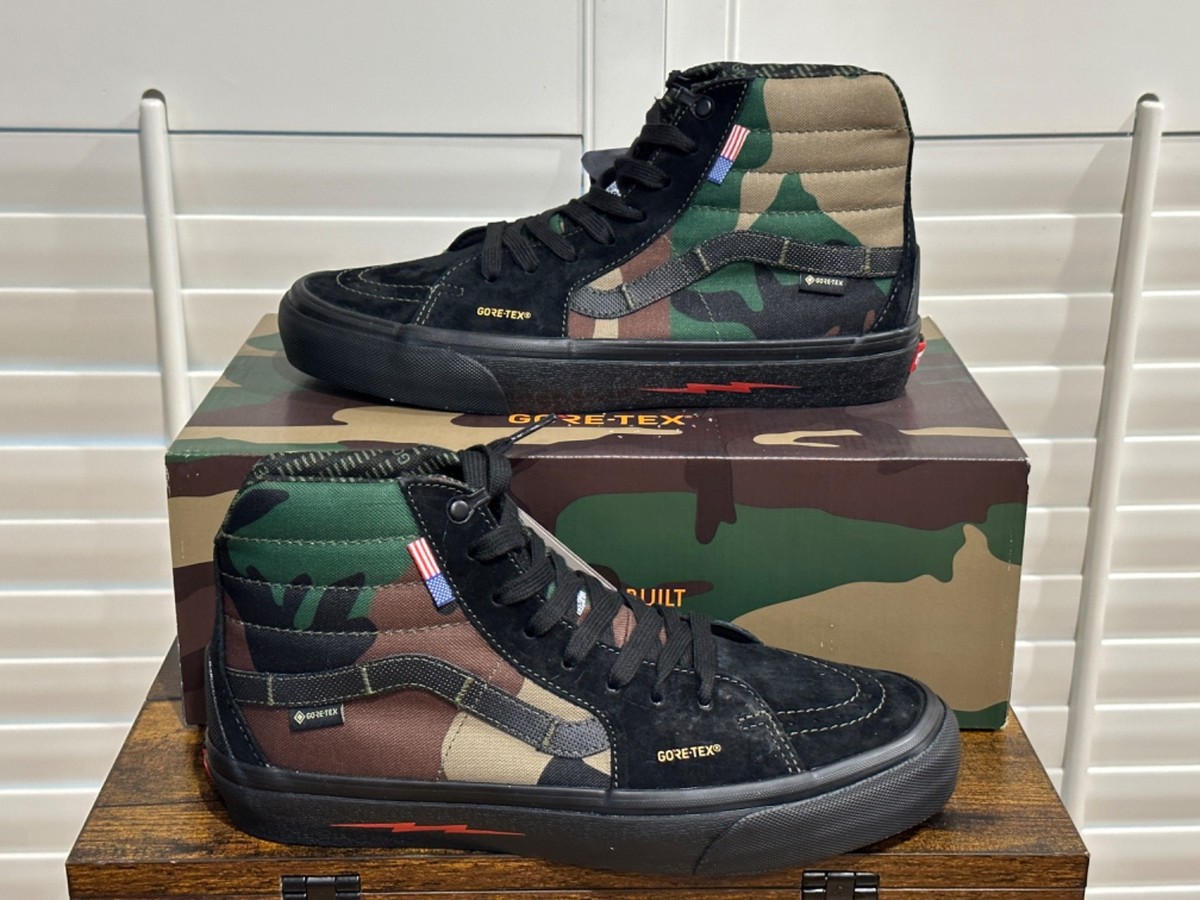 VANS DEFCON SK8 HI NOTCHBACK 10 WOODLAND CAMO vault fa syndicate