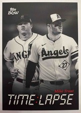 2025 Topps Black and White Mike Trout #TL1 Time Lapse Angels