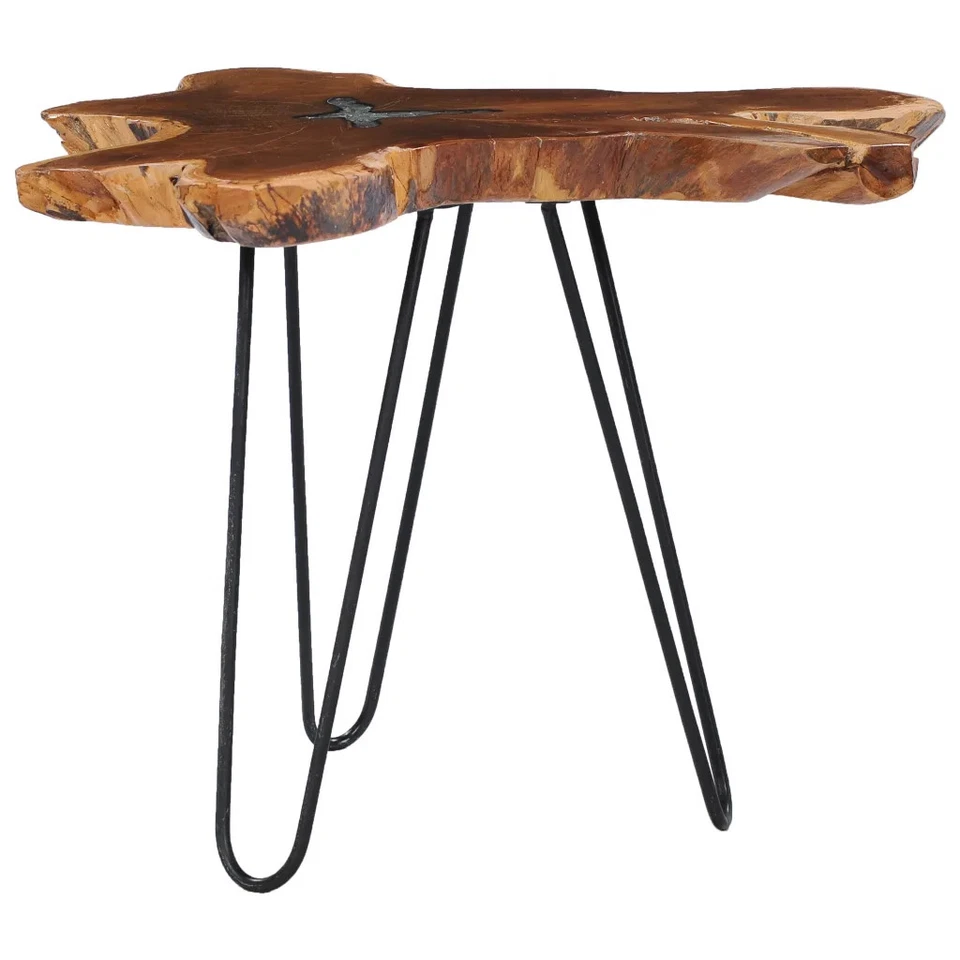 Coffee Table Multicolor with Transparent finish and Black legs vidaXL - Image 2 of 4