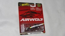 Hot Wheels Airwolf Helicopter Diecast Model JBL56 Pop Culture Black White Yellow