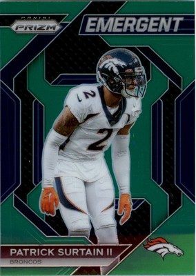 2023 Panini Prizm Emergent Prizms Green #19 Patrick Surtain II - FB