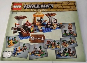 LEGO 21116 Minecraft Crafting Box Instruction Booklet Manual Book 1 and 2 Only